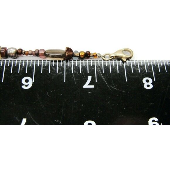 925 Sterling Silver Bracelet Multi Colored Natural Stones - Picture 4 of 6